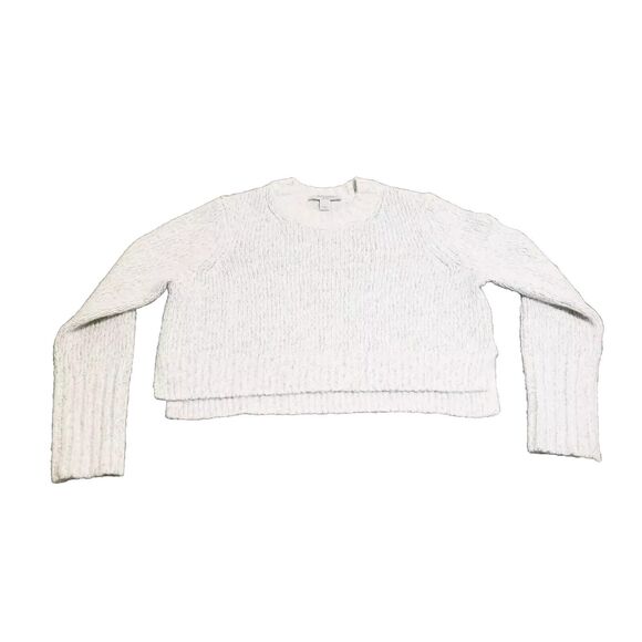 All Saints Sweaters - Allsaints Cropped Sweater Women's Small Oversized Off White Tinsel Wool Alpaca